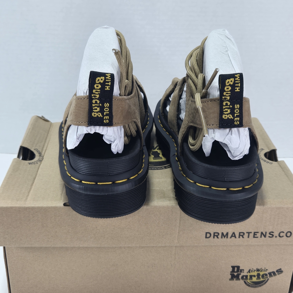 Dr. Martens Nartilla Gladiator Tan Tumbled Nubuck Leather Platform Sandal Size 7 - Picture 2 of 11